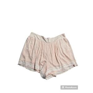 NWT Torrid Shorts Womens 4 Elastic Waist Lacy Casual Layered Gauzy Pockets Peach